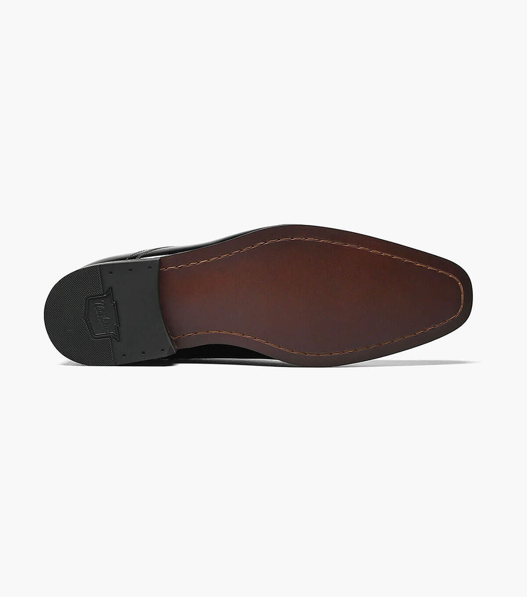 TUX Plain Toe Oxford Tuxedo Shoe- Black