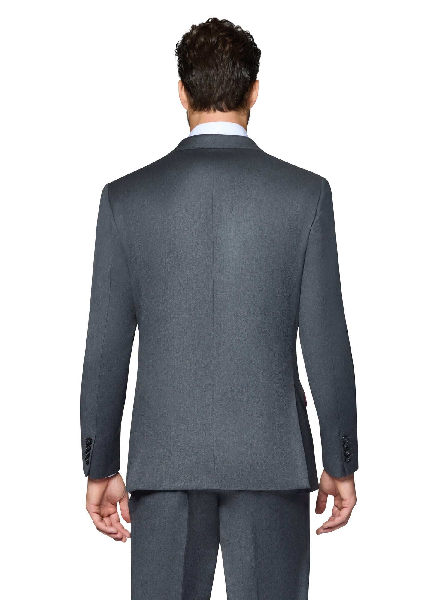 Bergamo Elegant - Reda | Modern 2-Piece Notch Solid Charcoal Suit - Big & Tall