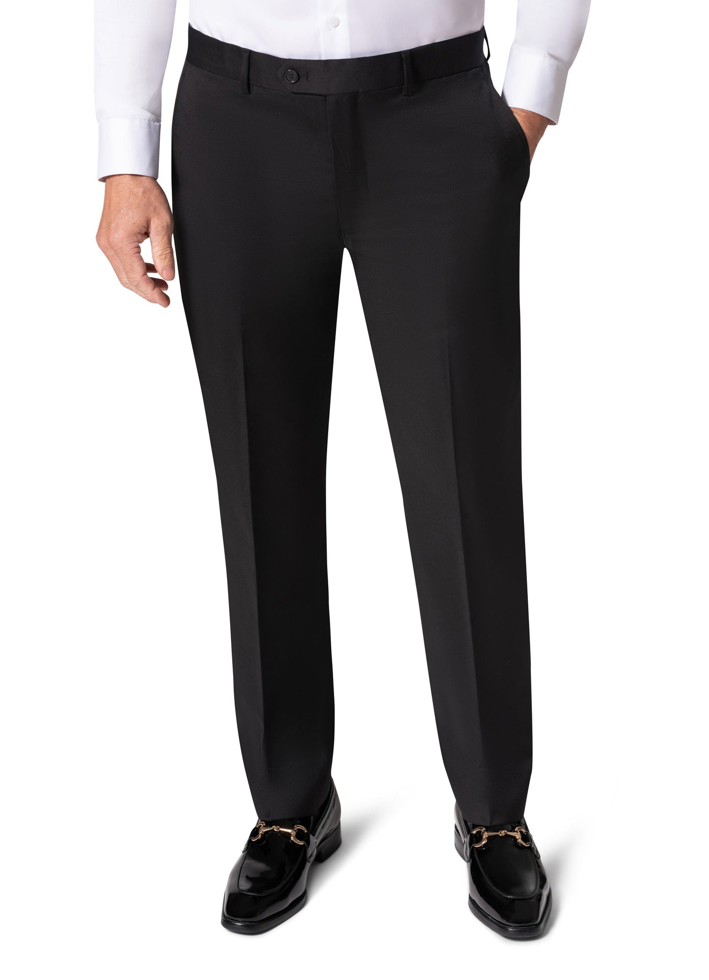 Bergamo Elegant - Reda | Slim Fit 2-Piece Solid Suit - Black