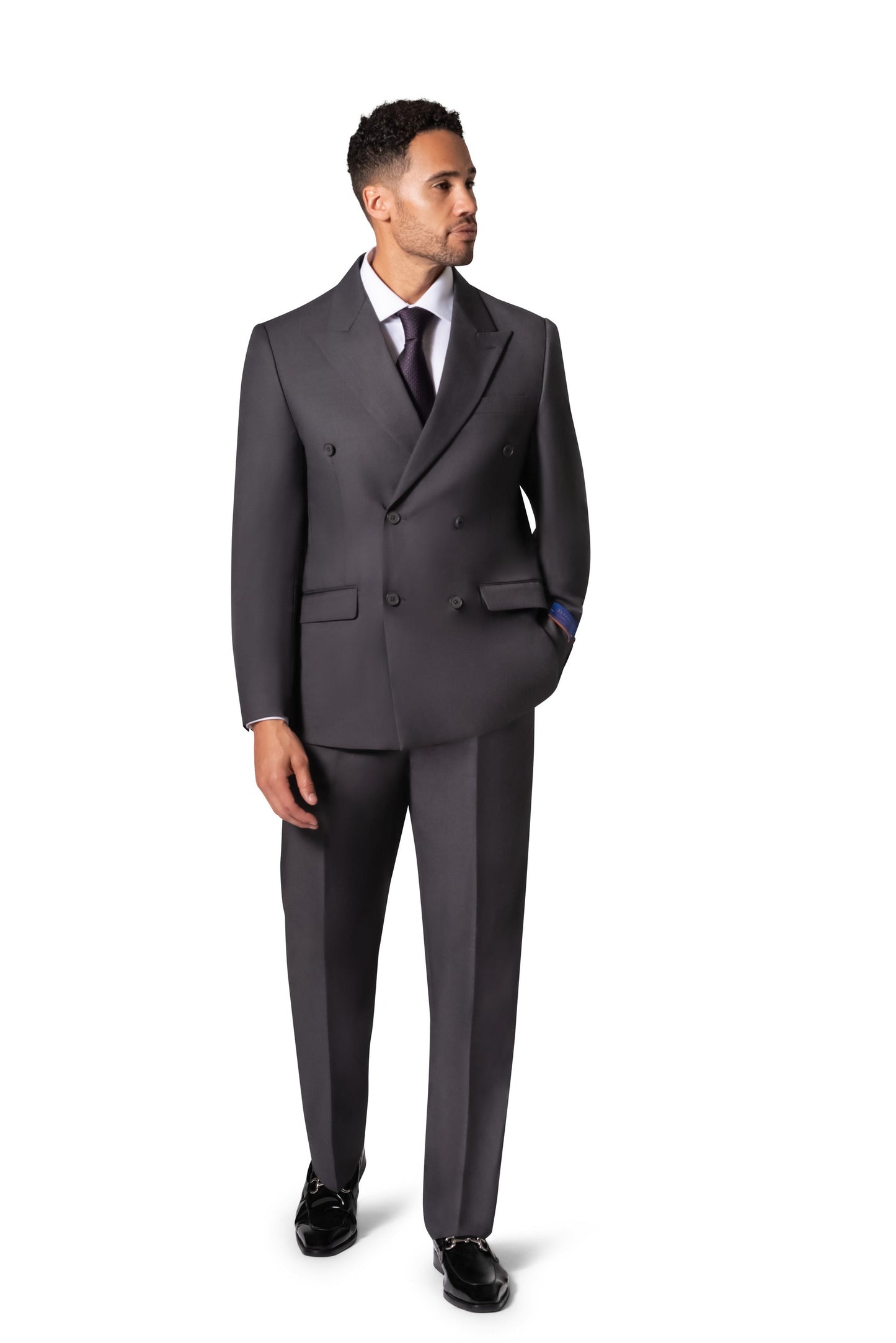 Bergamo Orange A6732 D/B Modern Fit Suit - Charcoal