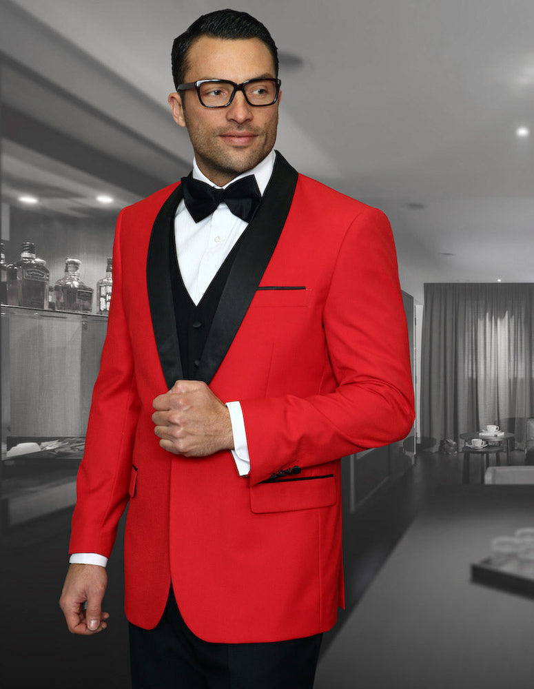 Statement Encore Red Tuxedo Modern Fit