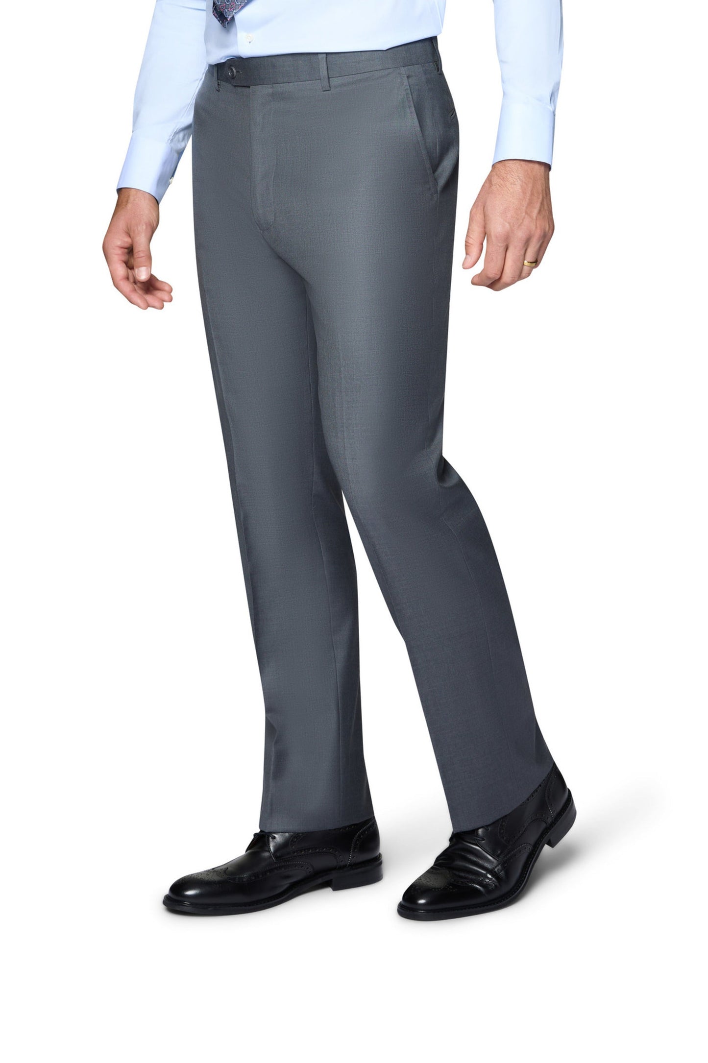 Bergamo Elegant Wool Suit - Medium Grey