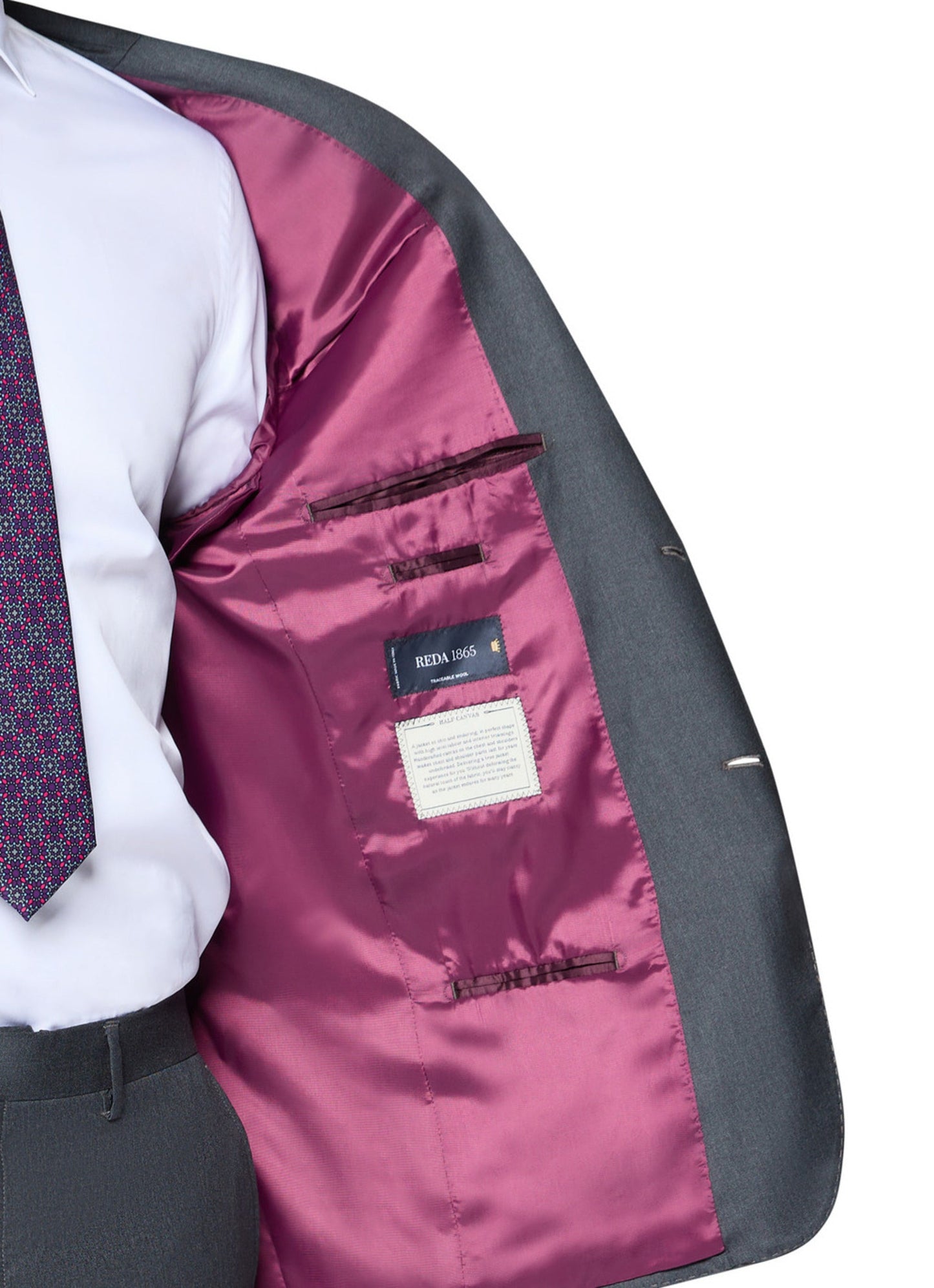 Bergamo Elegant - Reda | Modern 2-Piece Notch Solid Charcoal Suit
