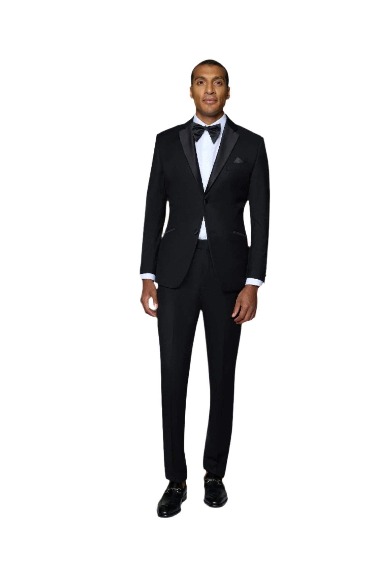 Bergamo Orange Solid Black Notch Tuxedo Modern Fit