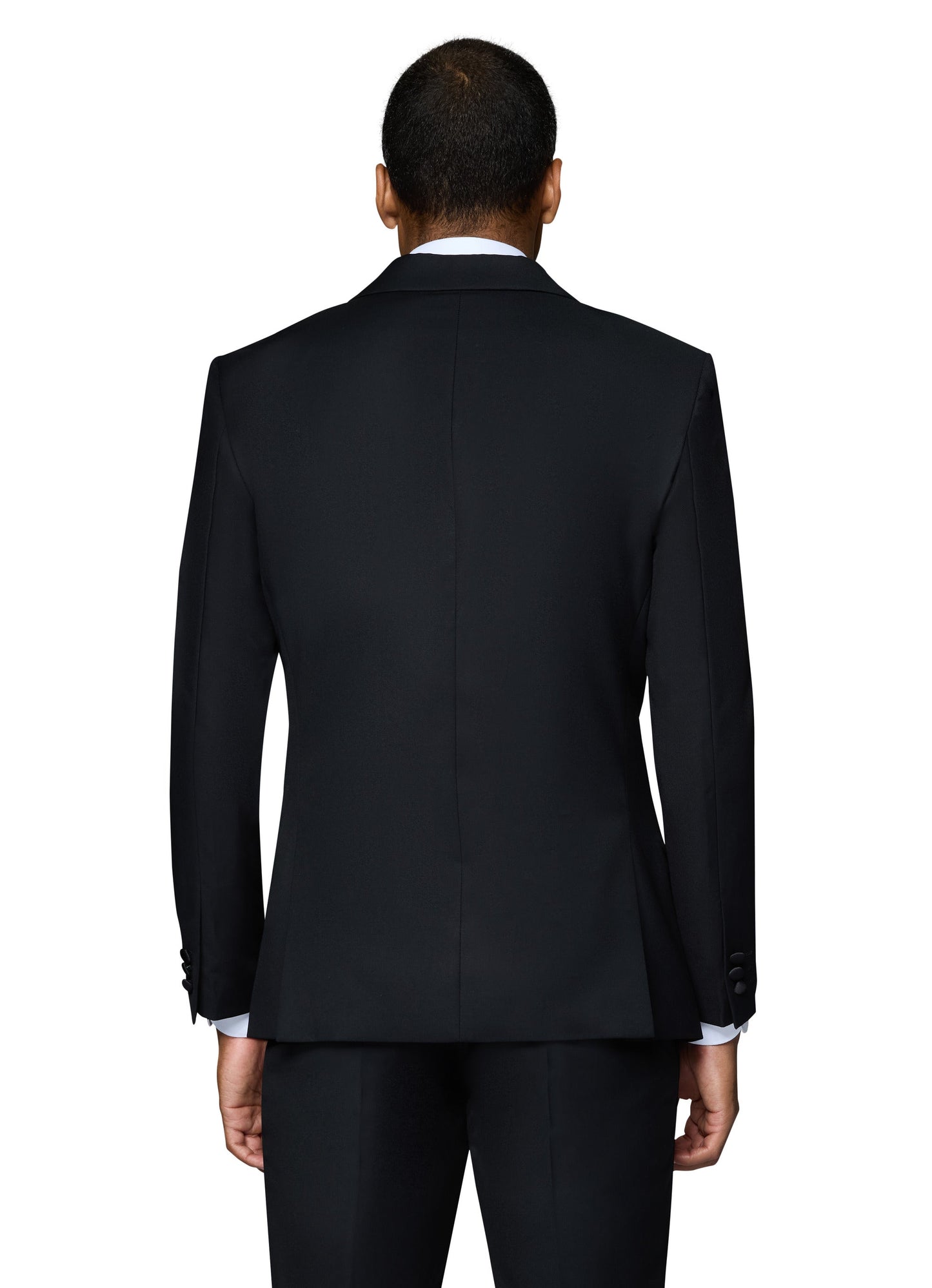 Bergamo Orange Solid Black Notch Tuxedo Slim Fit