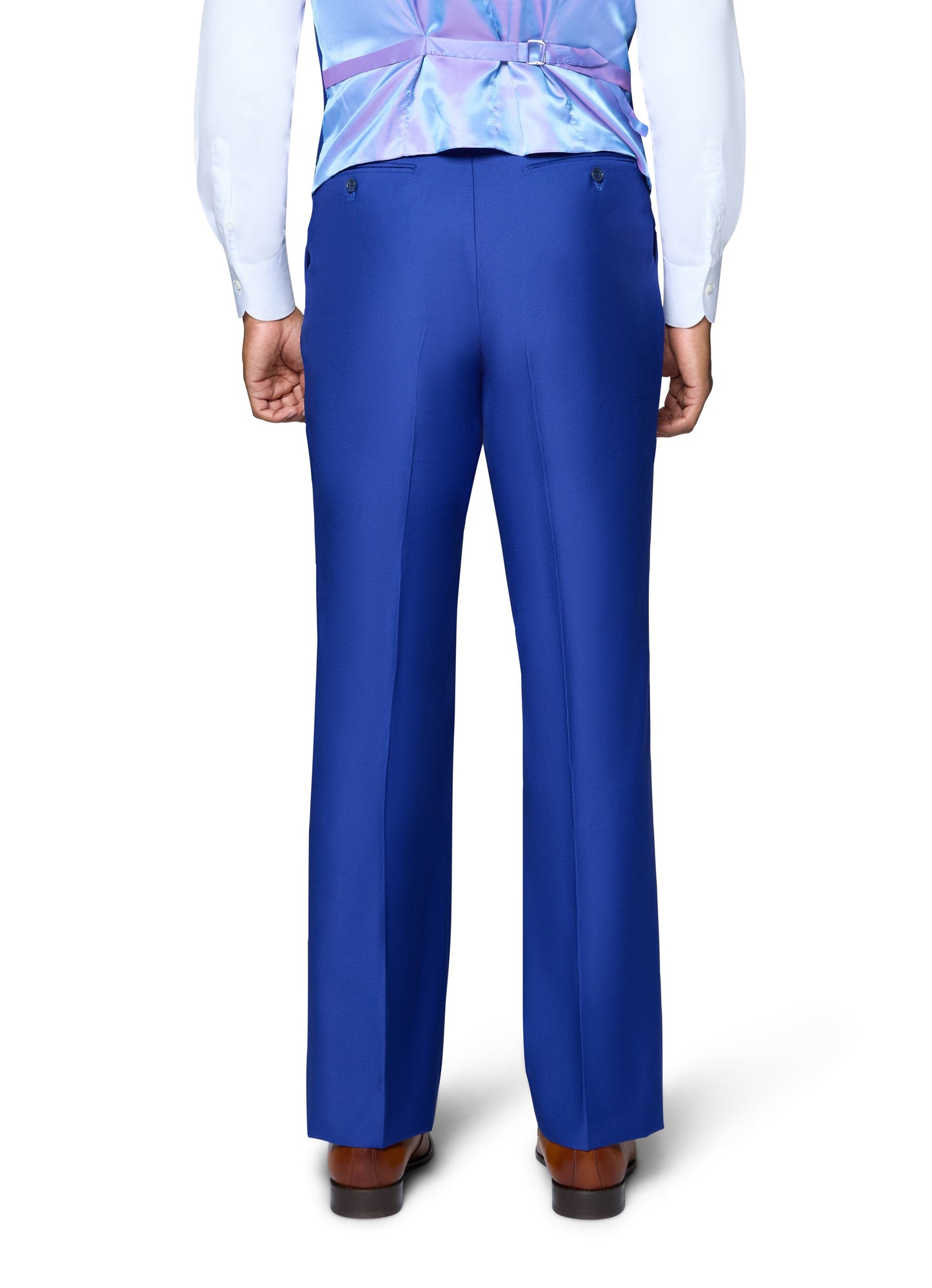 Bergamo Essex Elegant - Faille Wool Solid Suit - French Blue