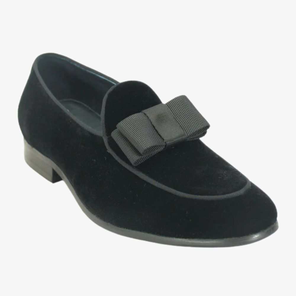 Carrucci KS525-102V Velvet Loafer Prom - Black