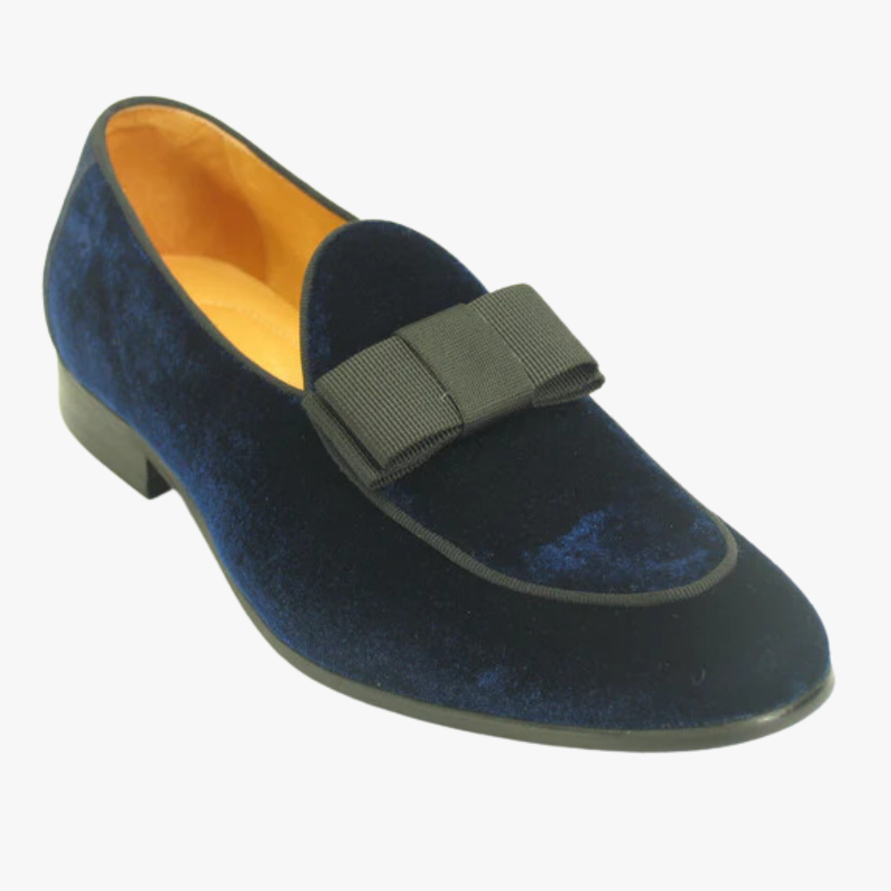 Carrucci KS525-102V Velvet Loafer Prom - Navy