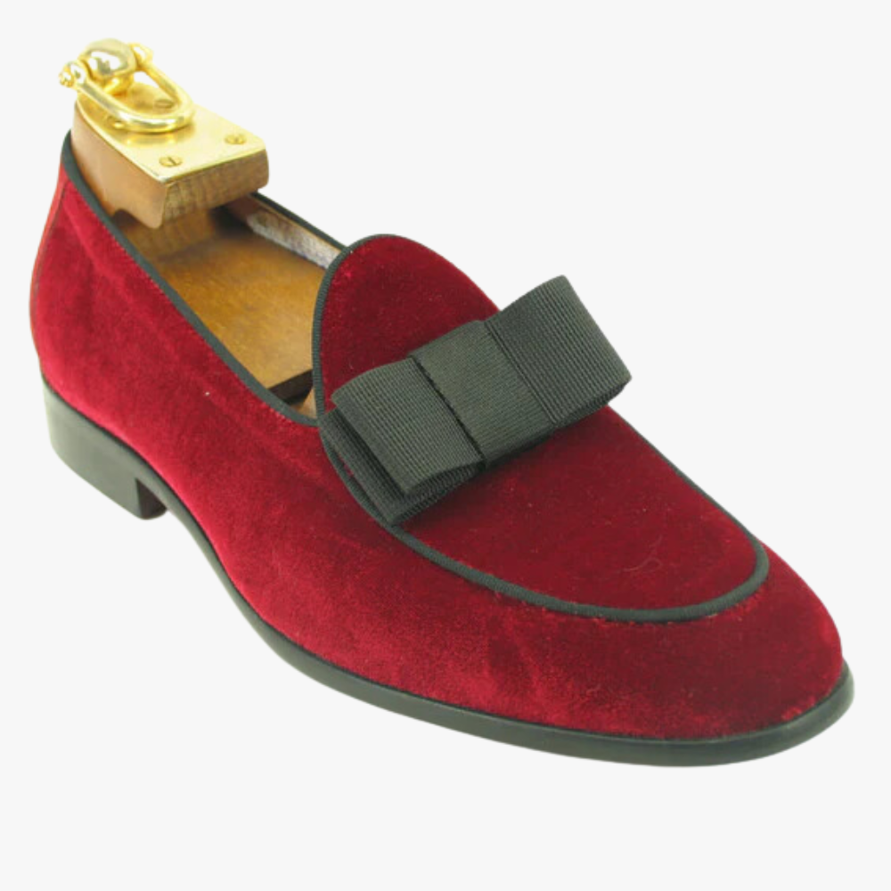 Carrucci KS525-102V Velvet Loafer Prom - Red