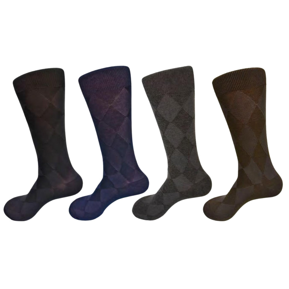 Vannucci Solid Jacquard Socks V145