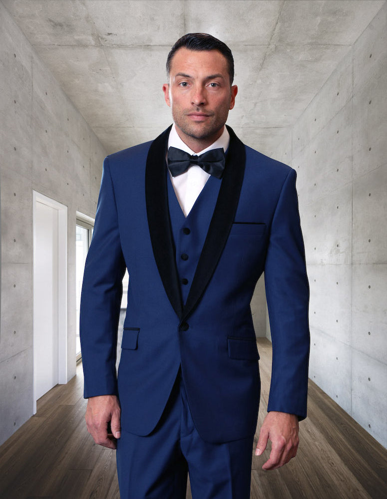 Tux Max Statement | Encore-V 3-Piece Modern Fit Tuxedo Suit – TUXEDO MAX