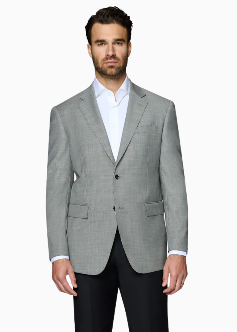 Bergamo Elegant Wool Blazer Modern Fit - Grey