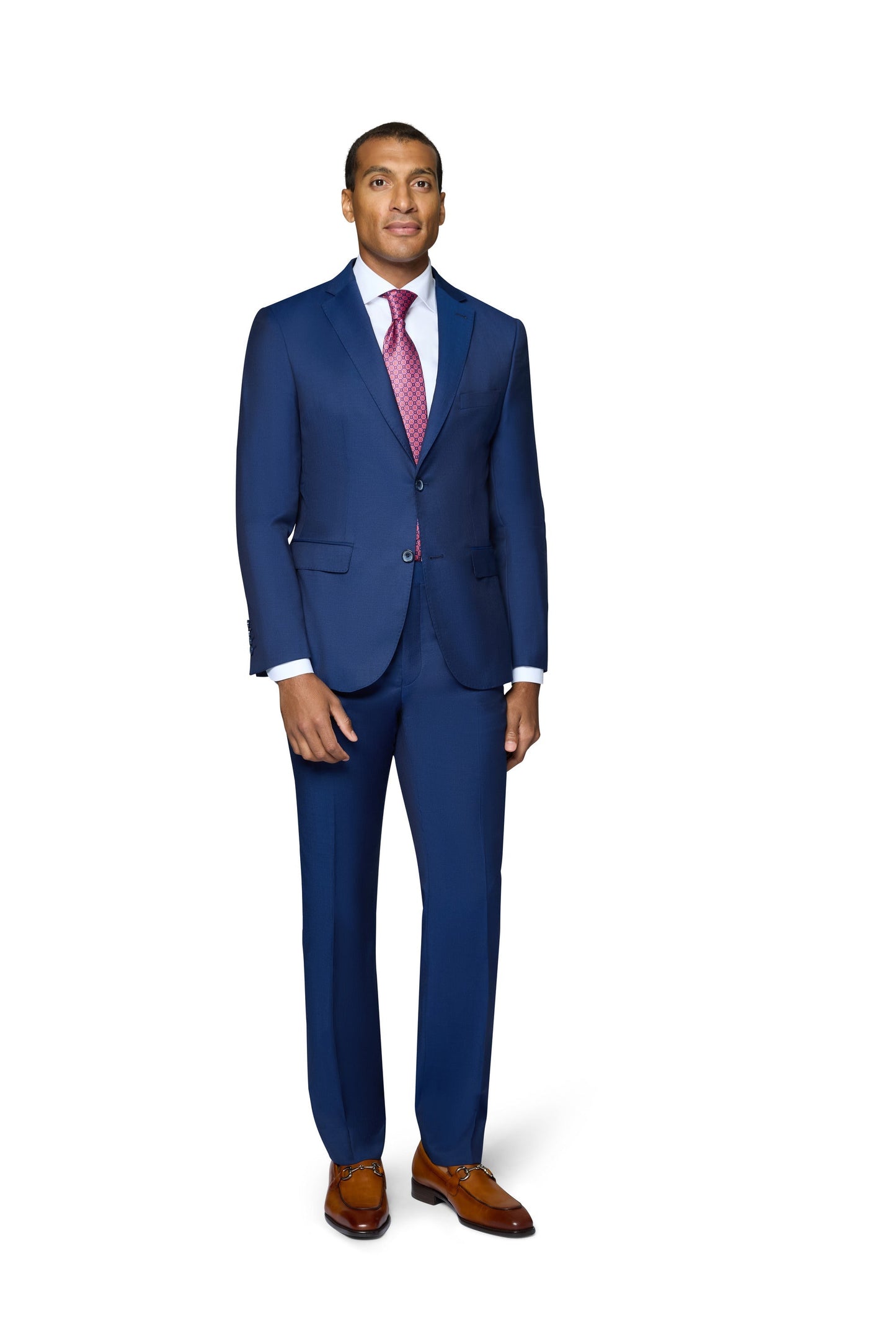 Bergamo Elegant - Reda | Modern 2-Piece Notch Solid New Blue Suit