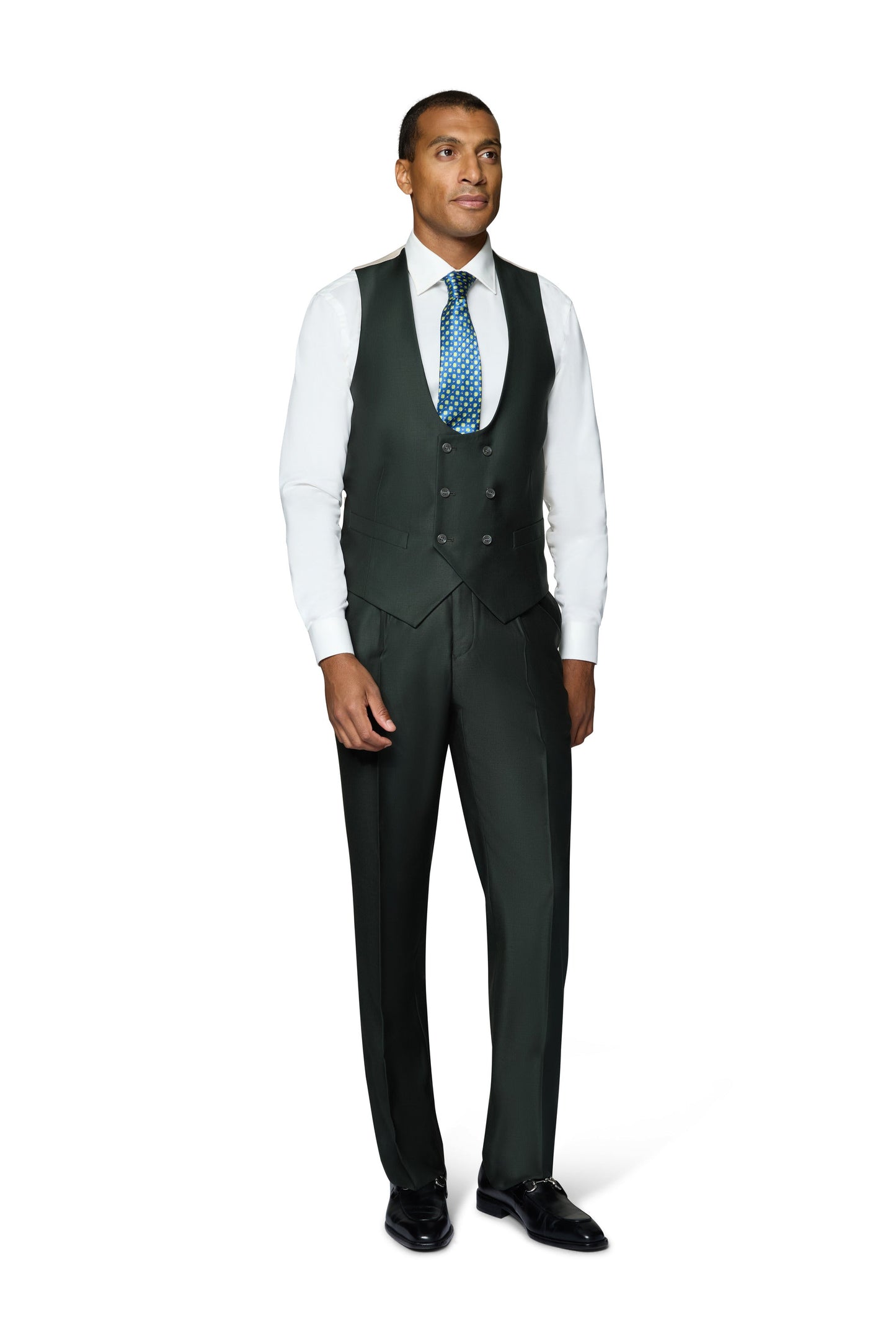 Bergamo Essex Elegant - Faille Wool Solid Suit - Olive