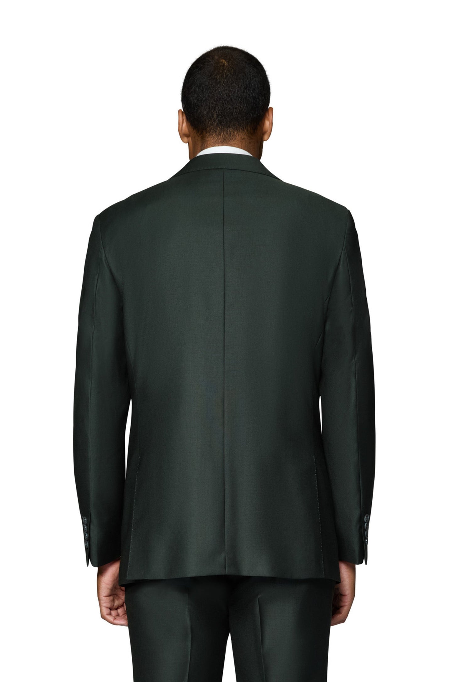 Bergamo Essex Elegant - Faille Wool Solid Suit - Olive